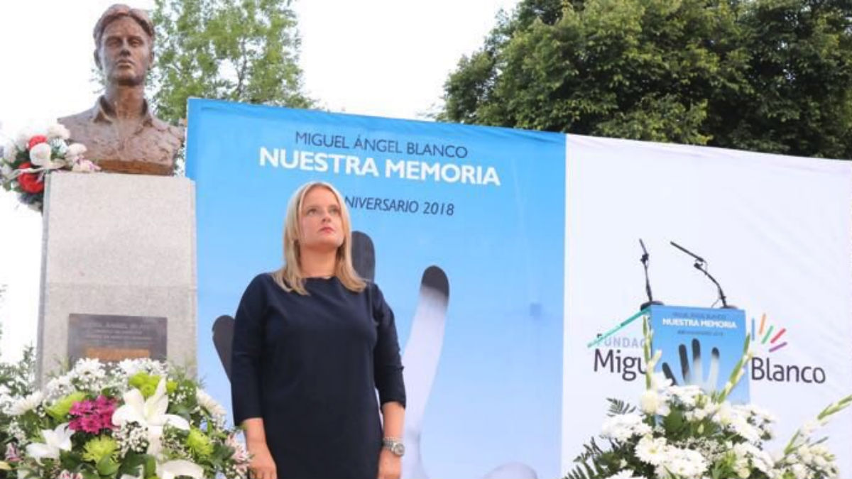 Marimar Blanco en un homenaje a su hermano, Miguel Ángel Blanco. (Foto: RRSS)