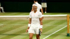 Nadal se lamenta en su encuentro con Djokovic. (Getty)