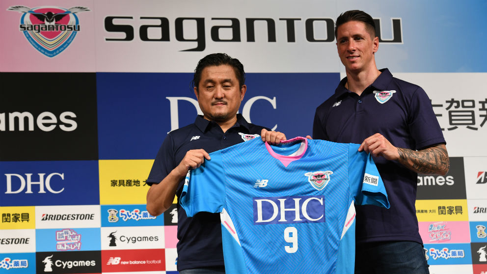 Fernando Torres, durante su presentación en Japón. (AFP)