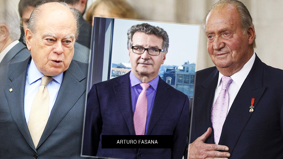 Jordi Pujol, Arturo Fasana y el rey emérito Juan Carlos.