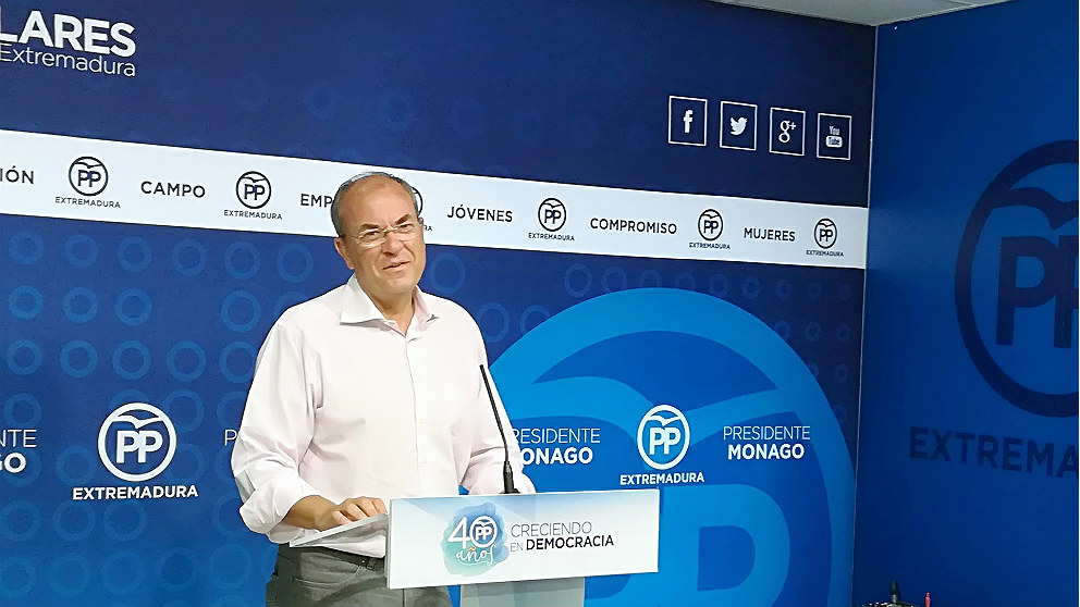 José Antonio Monago, presidente del PP de Extremadura. (EP)