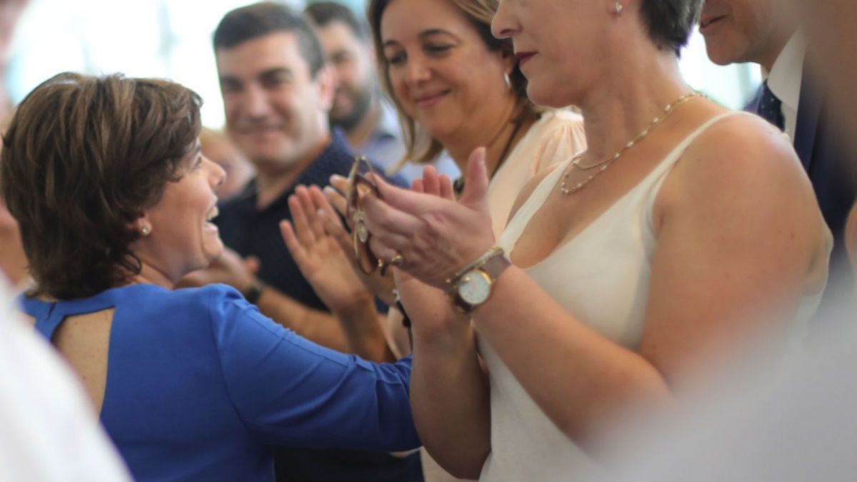 Soraya Sáenz de Santamaría este lunes (RRSS).