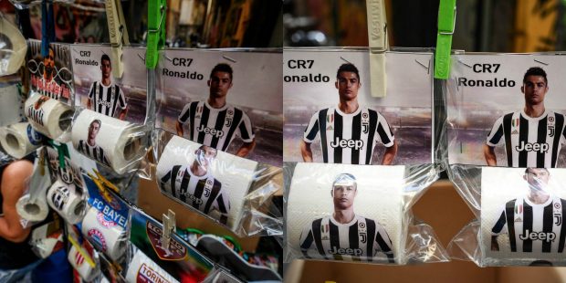 En Nápoles venden papel higiénico ¡con la cara de Cristiano Ronaldo!