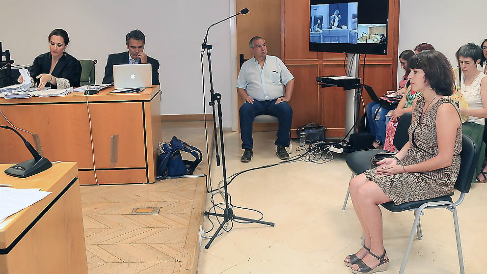 Juana Rivas, durante el juicio. (EP)