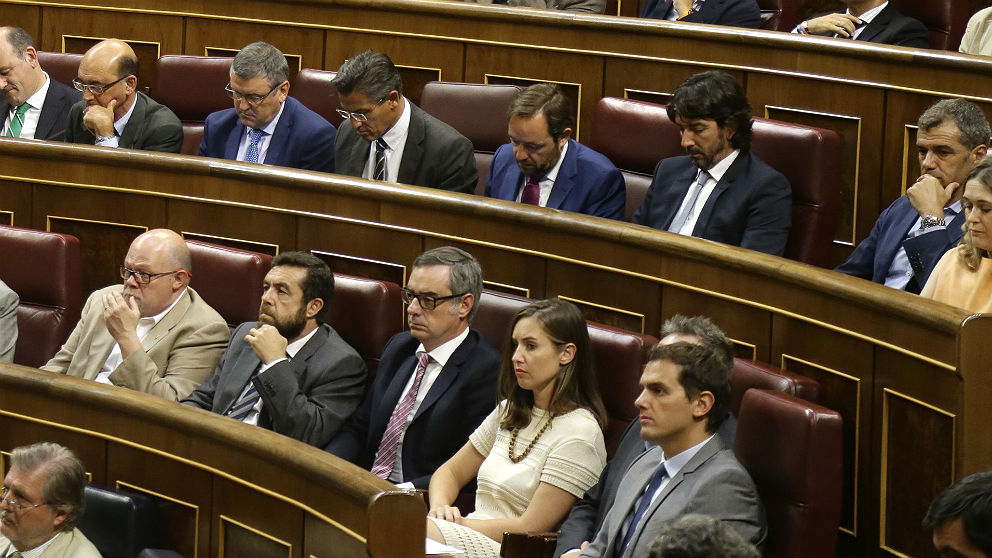 Bancada de Ciudadanos en el Congreso de los diputados. (EP)