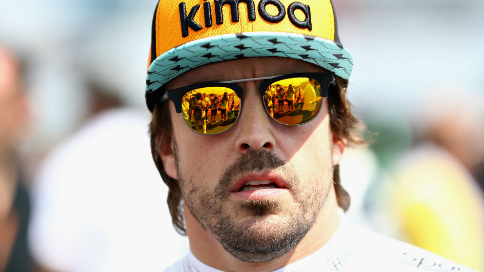 Fernando Alonso, después de una carrera. (Getty)
