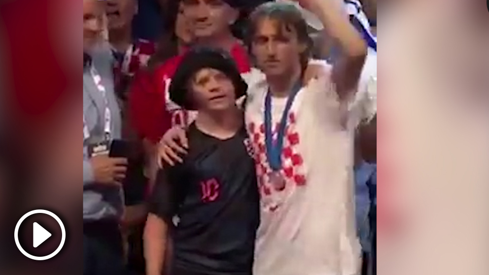 Luka Modric celebra el subcampeonato del mundo.