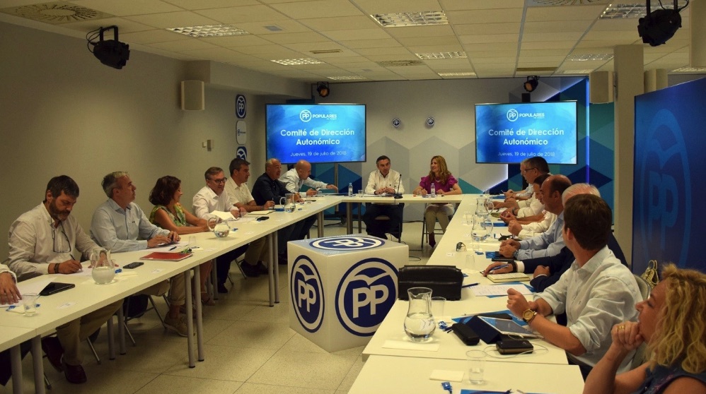 Reunión del comité de dirección del PP de Aragón. (Foto. EP)