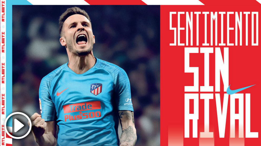 Segunda camiseta del Atlético de Madrid.