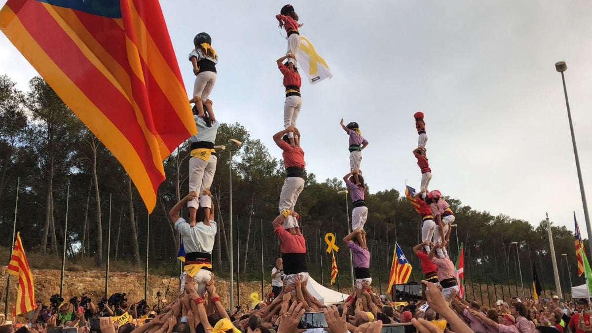 Manifestación independentista en la que se ha usado a menores (ANC).