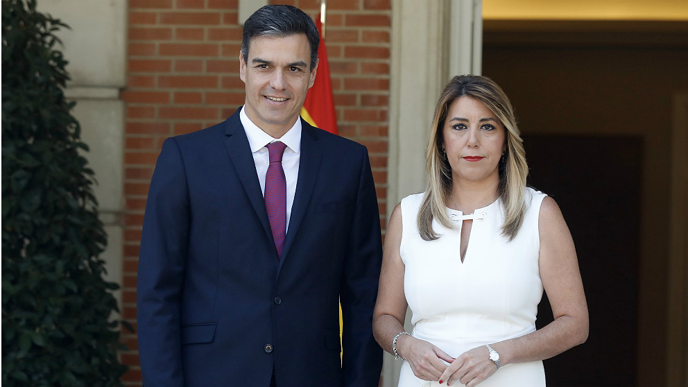 Pedro Sánchez y Susana Díaz, en Moncloa. (EP)