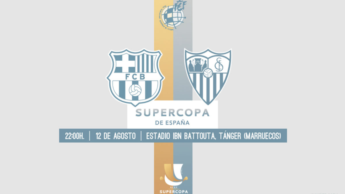 Barcelona y Sevilla jugarán la Supercopa de España.