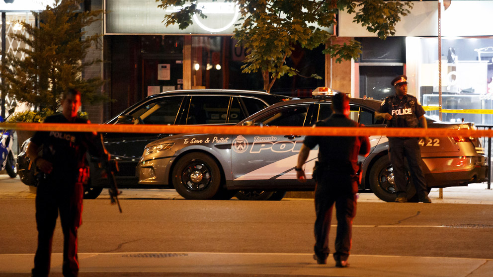 Lugar del tiroteo en Toronto. (Foto: AFP)