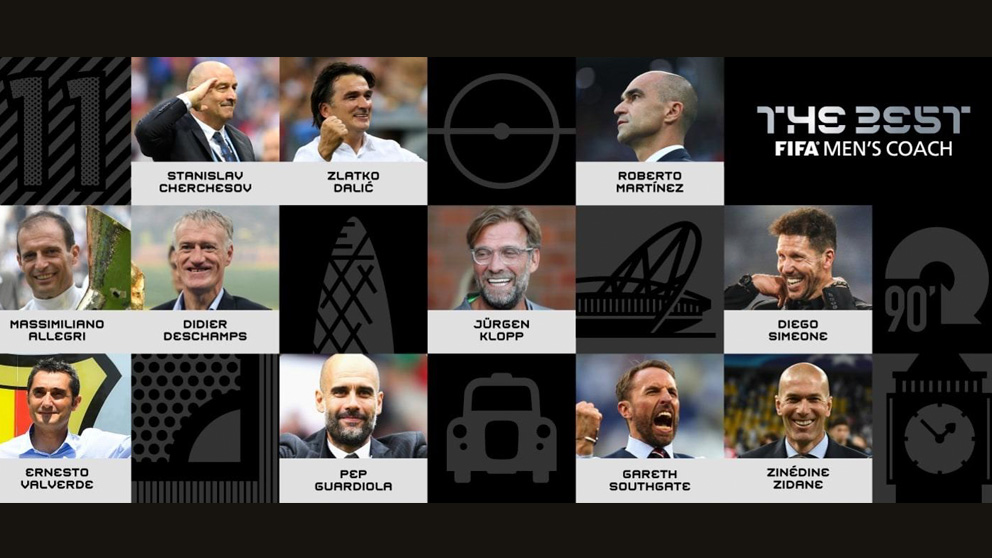 Los 10 entrenadores nominados al The Best.