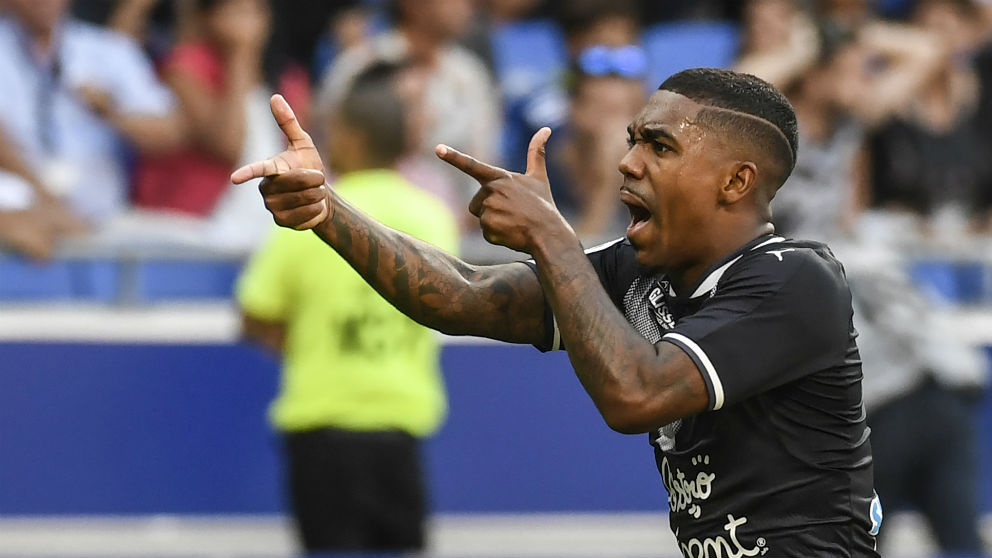Malcom celebra un gol con el Girondins de Burdeos. (AFP)