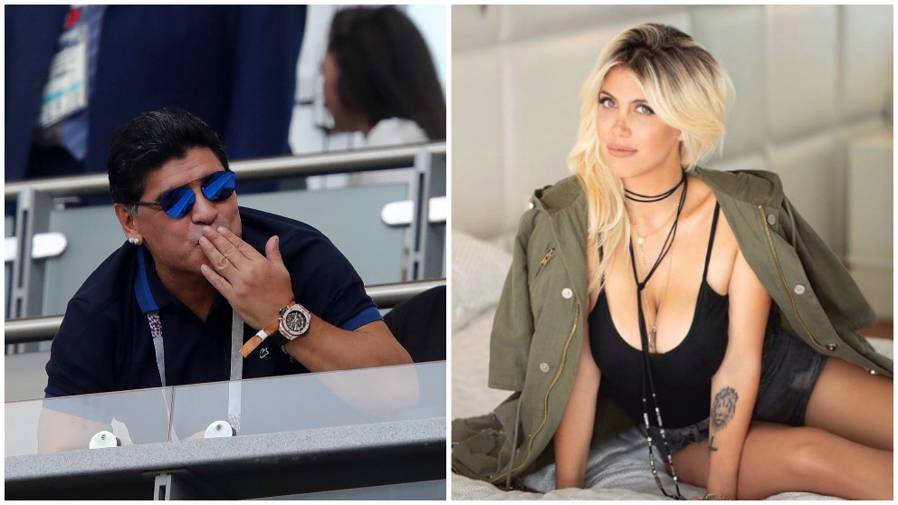 Maradona y Wanda Nara, pareja de Icardi, tuvieron un affaire. (Getty / Instagram)