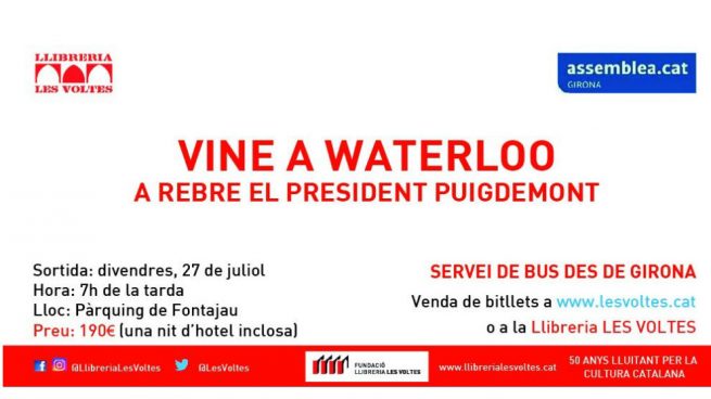 Los Matamala hacen caja: 190 € por persona para asistir a la bienvenida de Puigdemont en Waterloo