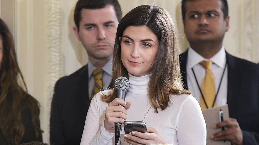 Kaitlin Collins, corresponsal de CNN en la Casa Blanca. (Foto: AFP)