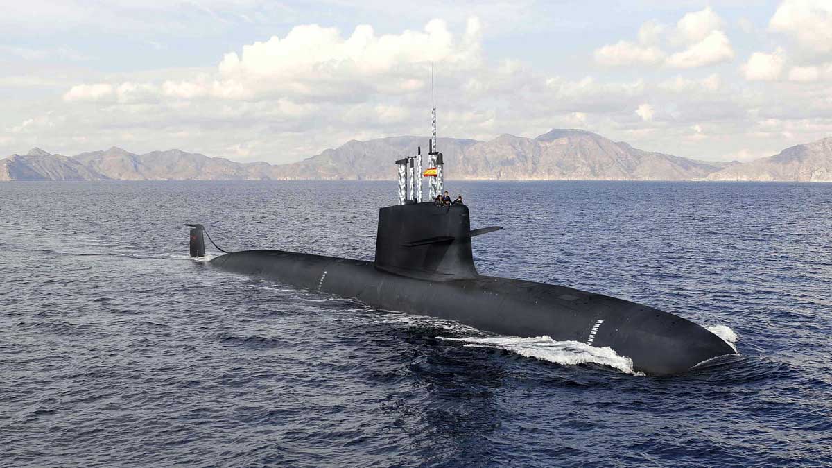 El submarino S-80 de fabricación española. Foto: Navantia