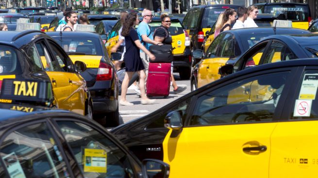 Huelga de taxistas en Barcelona
