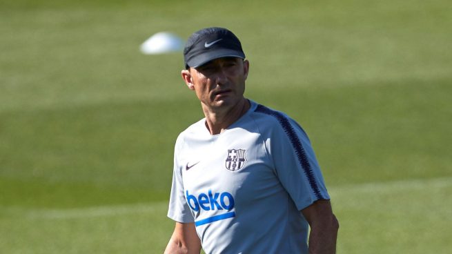 Valverde, dirigiendo un entrenamiento reciente (EFE).