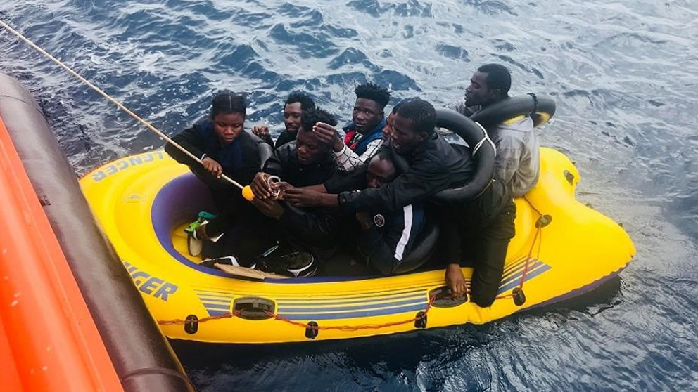 Inmigrantes rescatados en las costas españolas (Foto: Salvamento Marítimo)