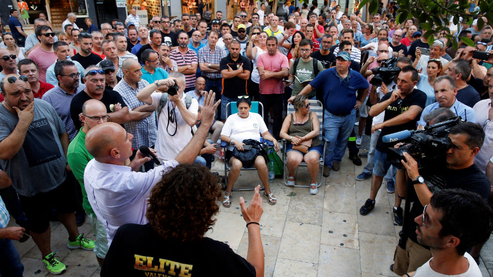 Huelga de taxis en Valencia (Foto: Efe)