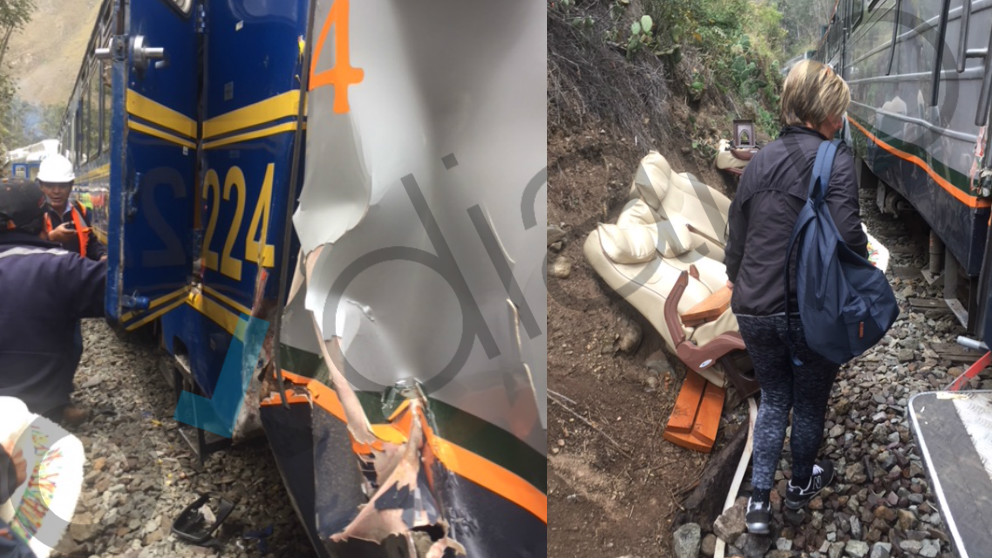 Las fotos facilitadas a OKDIARIO por el matrimonio español afectado por el choque de dos trenes en dirección al Machu Picchu. Foto: OKD