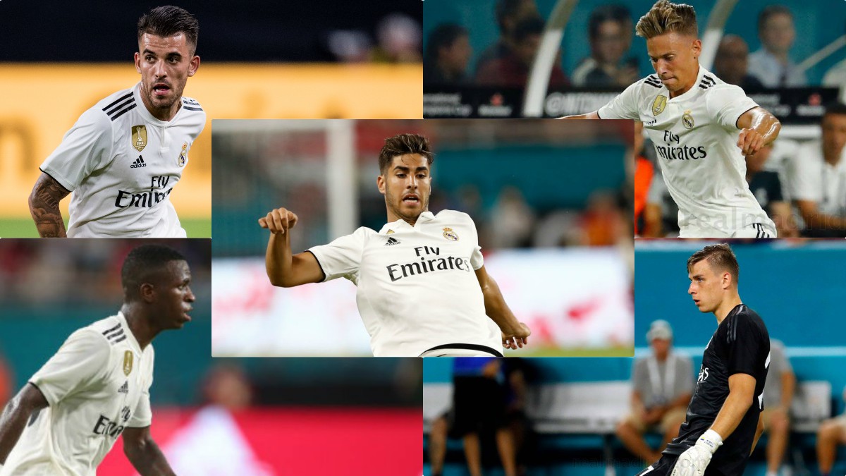Asensio, Ceballos, Llorente, Vinicius y Lunin, cinco de los jugadores del Madrid llamados a liderar la próxima década.