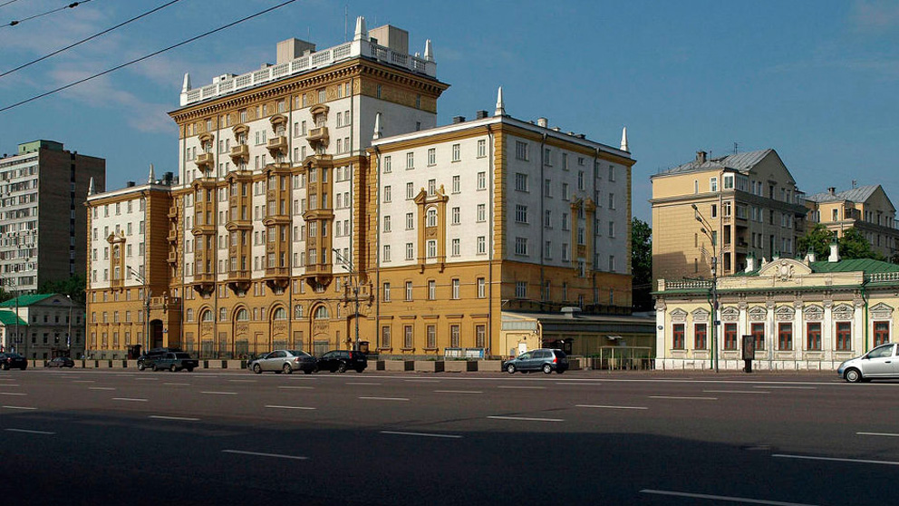 Embajada de Estados Unidos en Moscú, Rusia.