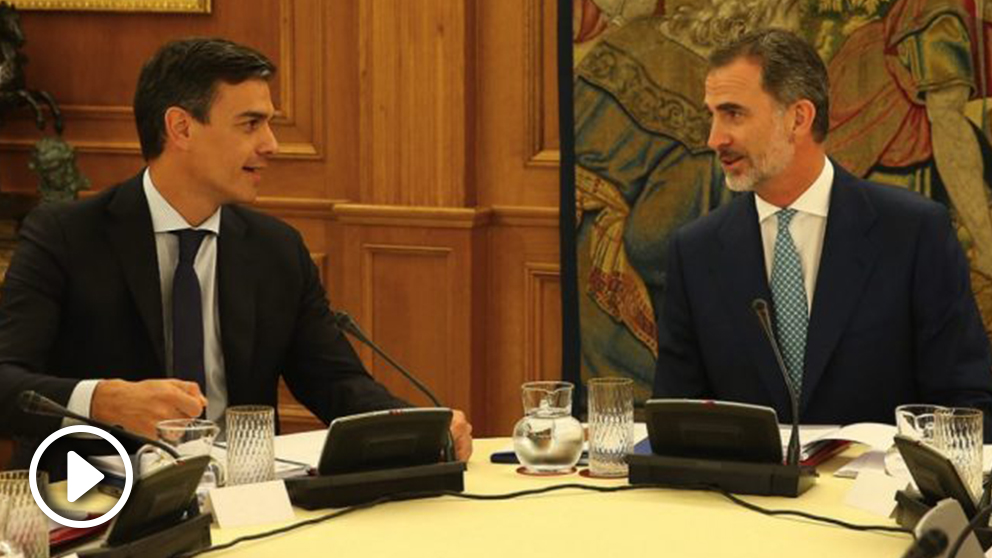 Pedro Sánchez y el Rey Felipe VI. (Foto. Moncloa)