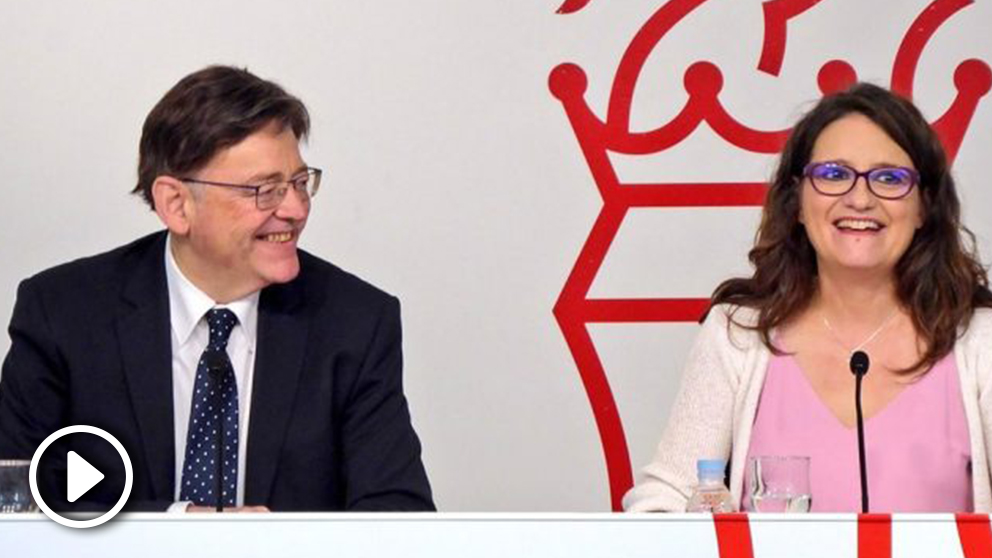 El president de la Generalitat, Ximo Puig, y la vicepresidenta del Consell, Mónica Oltra. (Foto: Efe)