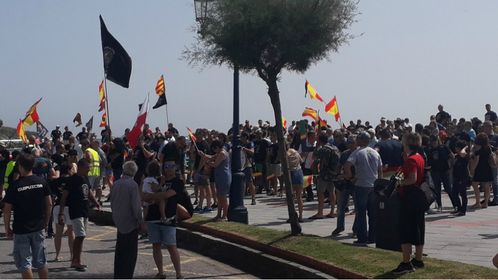 Policías nacionales y guardias civiles de País Vasco, Asturias, Galicia, Castilla y León y Cantabria han participado en esta manifestación. Foto: Europa Press