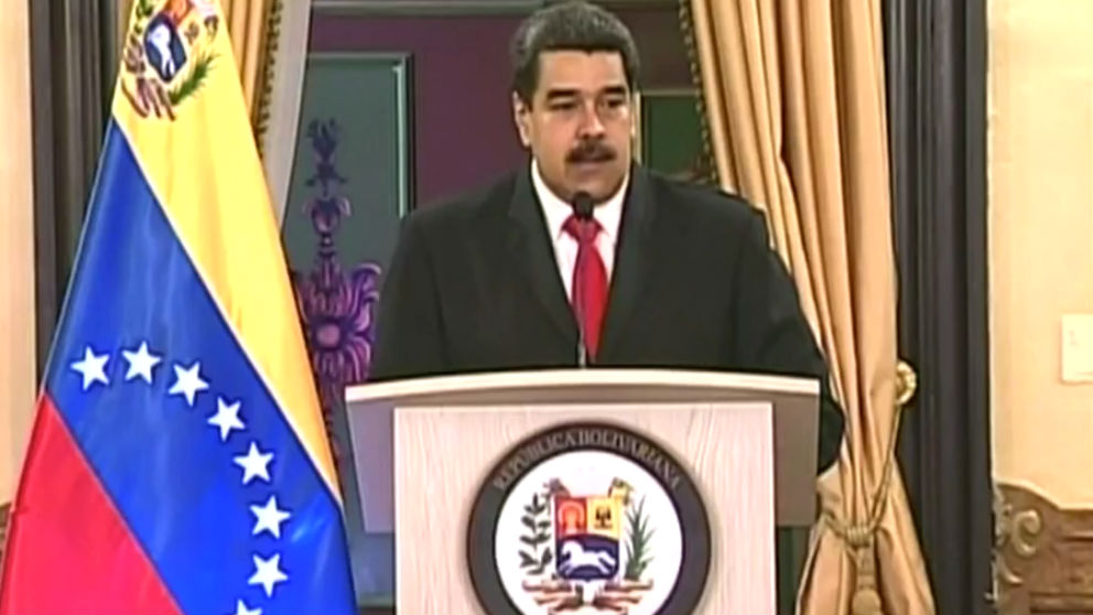 El dictador Nicolás Maduro, en su primera comparecencia pública tras el supuesto atentado.