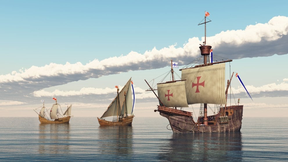 Las carabelas de Cristóbal Colón partieron desde Cádiz el 3 de agosto de 1492.
