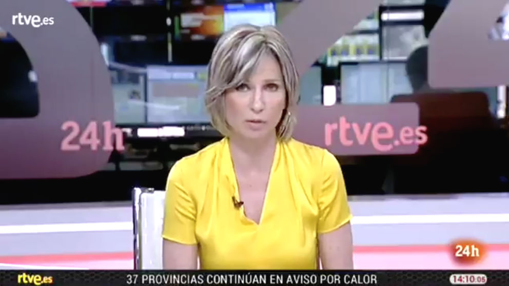 Mercedes Martel, presentadora de los informativos del canal 24 horas de TVE los fines de semana.