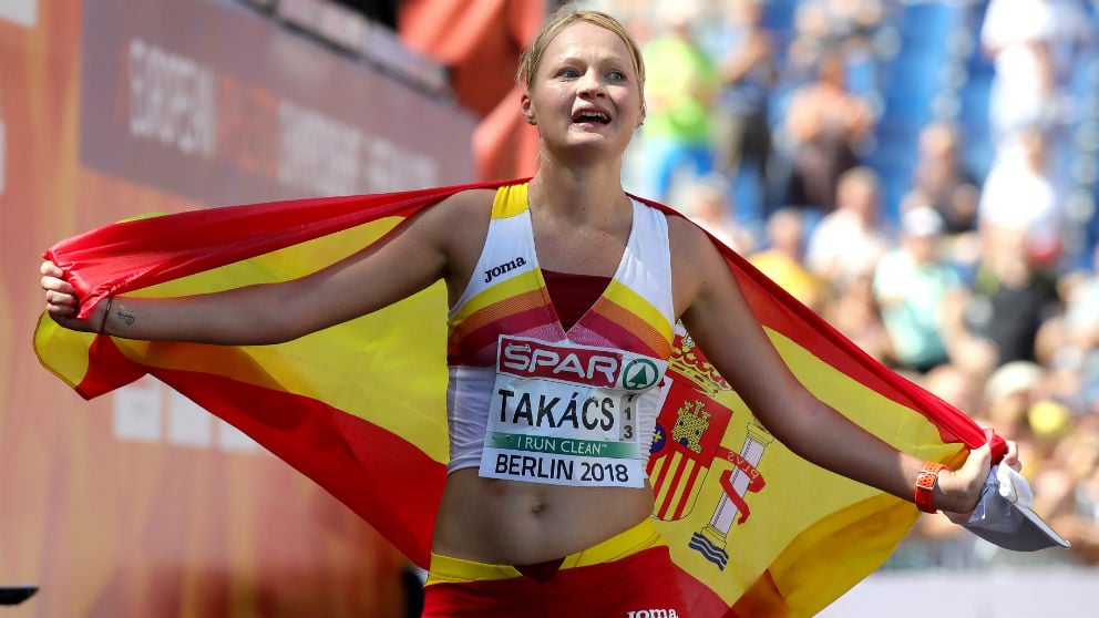 July Takacs, bronce en el Europeo de Atletismo. (Getty)