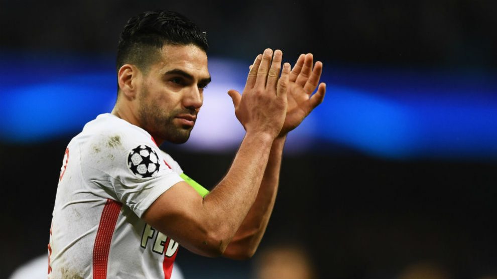 Radamel Falcao, durante un partido con el Mónaco. (Getty)
