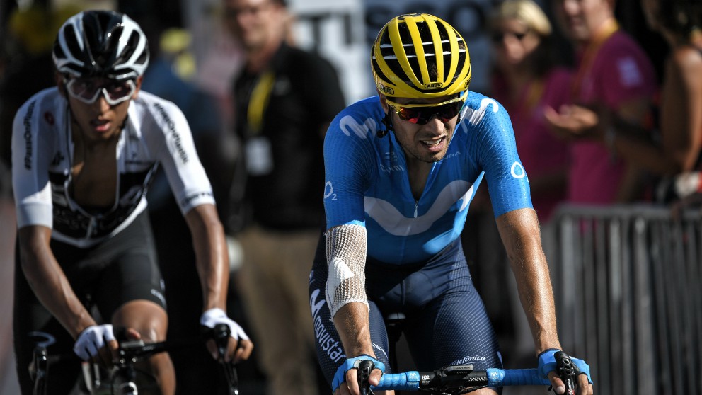 Mikel Landa, en una etapa del Tour. (AFP)
