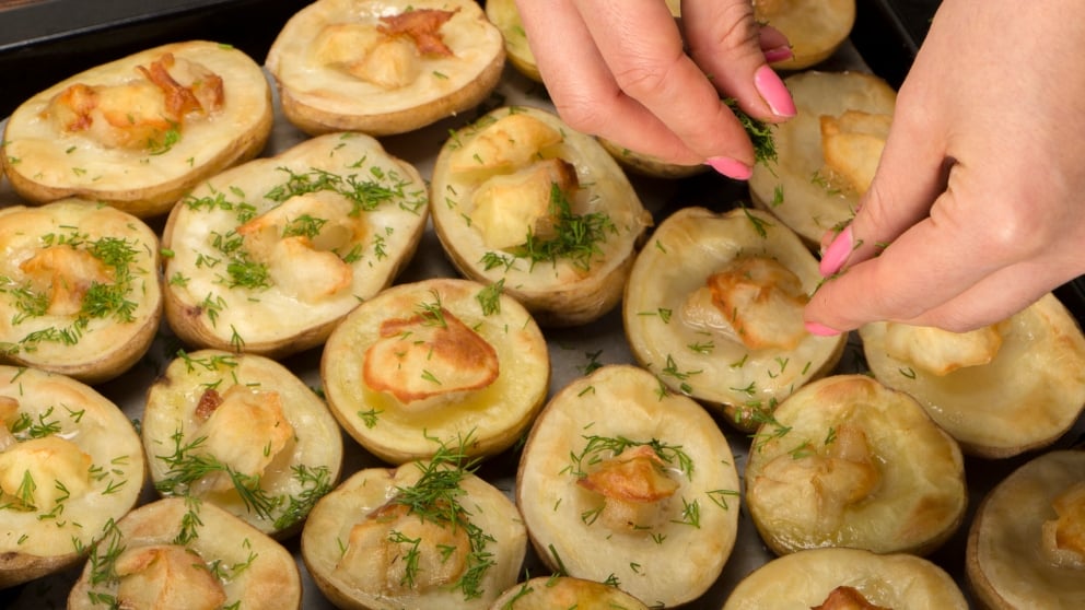 Receta de patatas con cebolla al horno