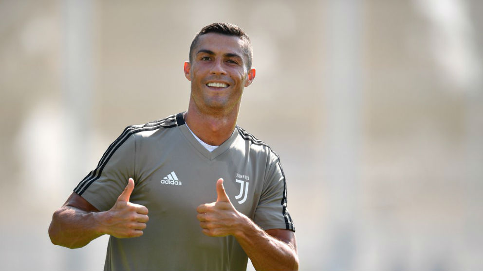 Cristiano Ronaldo, durante un entrenamiento. (Juventus)