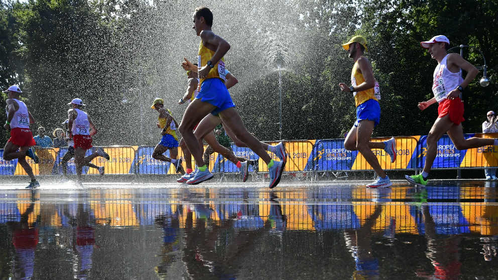 Una imagen de la prueba de maratón de los Europeos de Berlín. (AFP)