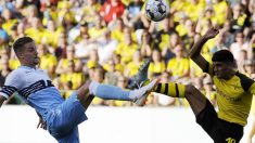 Milinkovic-Savic, durante un amistoso de pretemporada ante el Dortmund.