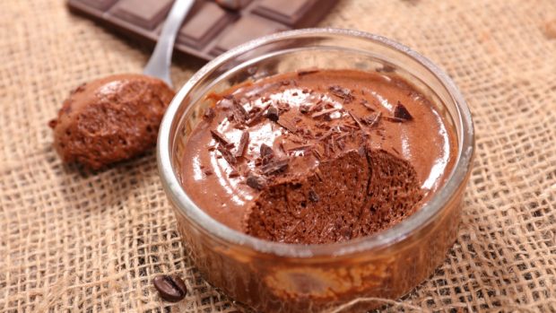 mousse de chocolate sin huevo