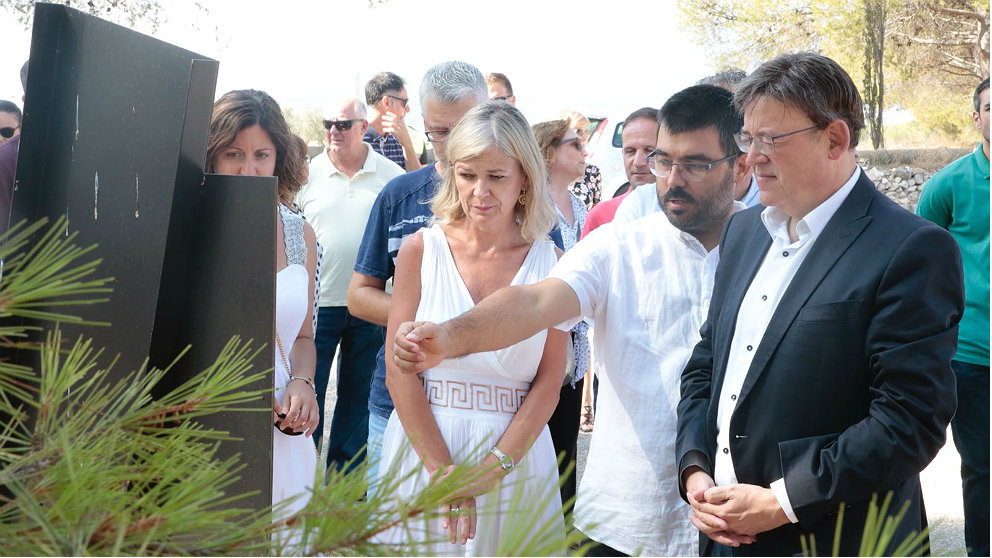 Ximo Puig, presidente de la Generalitat Valenciana, en Alicante reivindicando la memoria republicana. (TW)