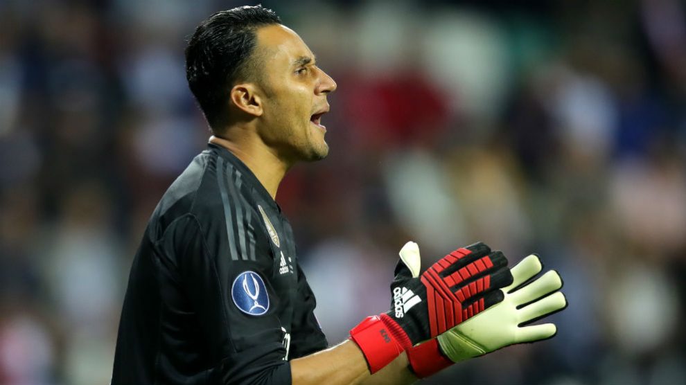 Keylor Navas, durante la final de la Supercopa. (Getty)