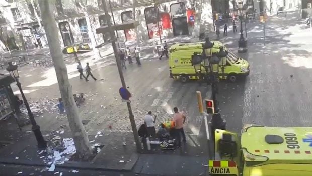 Imagen del atentado yihadista del 17-A de 2017 en Barcelona