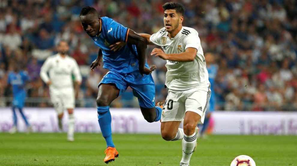 Asensio, en un lance del Real Madrid – Getafe. (EFE)