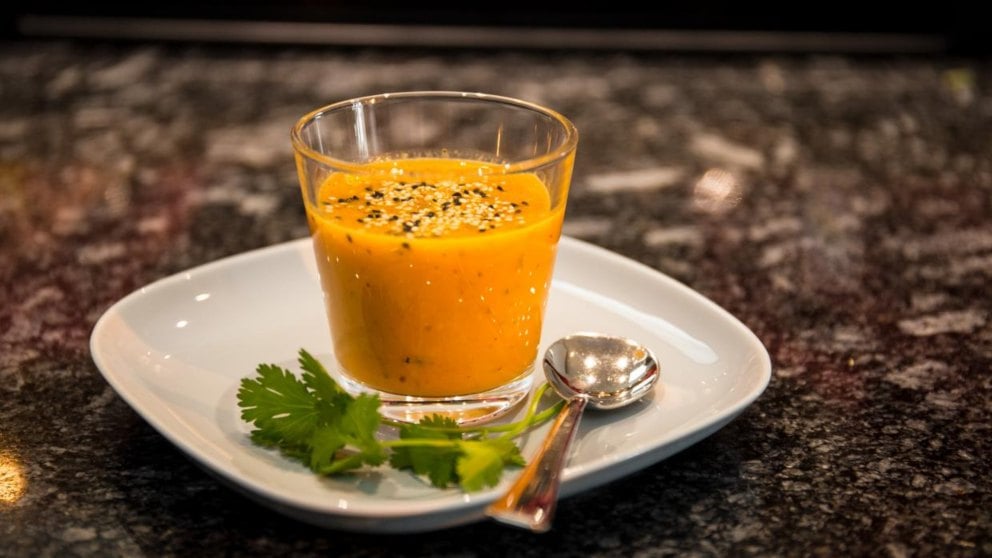 Receta de gazpacho de papaya
