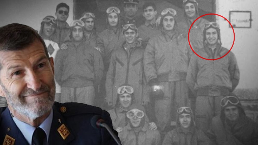 La imagen de Julio Rodríguez como «caballero cadete» del Ejército de Franco